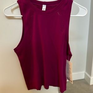 NWT size 4 Lululemon Train To Be Tank, magenta/purple